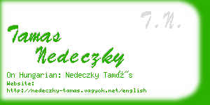 tamas nedeczky business card